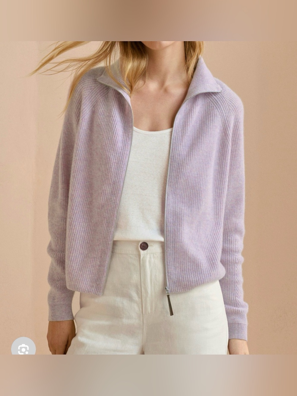 Poetry Zip-front Cardigan Pure Cashmere US 8